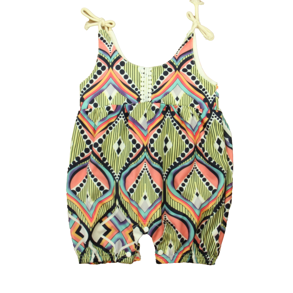 Little Baby Girls Ivory | Pink | Yellow Romper size: 3T